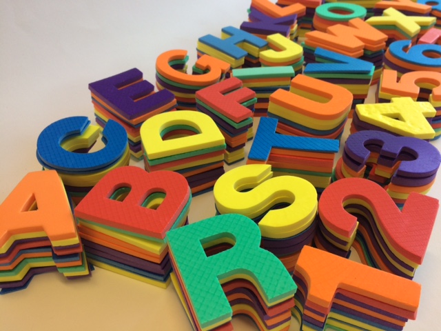 Wasserspielzeug A-Z, 0-9, ca. 3 mm, 360 Stück